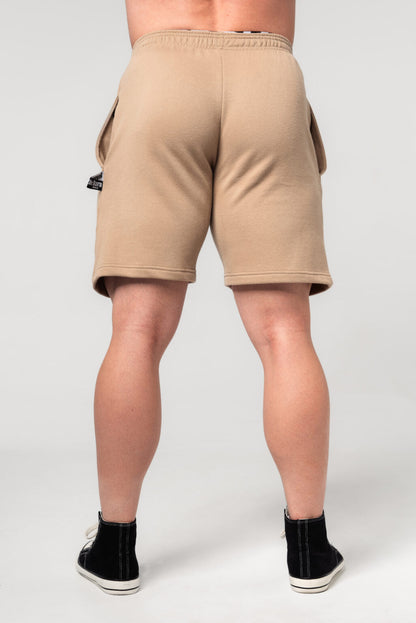 GYM SWEATSHORTS GYM BRO LIGHT BROWN 352