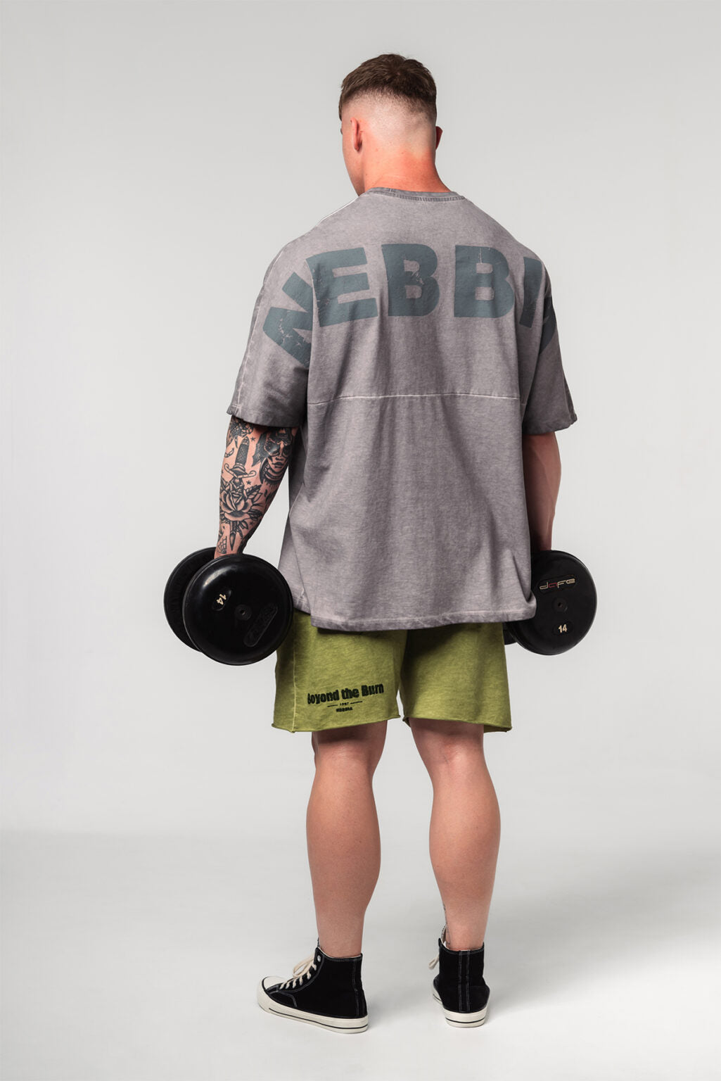 WASHED-OFF OVERSIZED HEAVYWEIGHT COTTON T-SHIRT NO SHORTCUTS  369