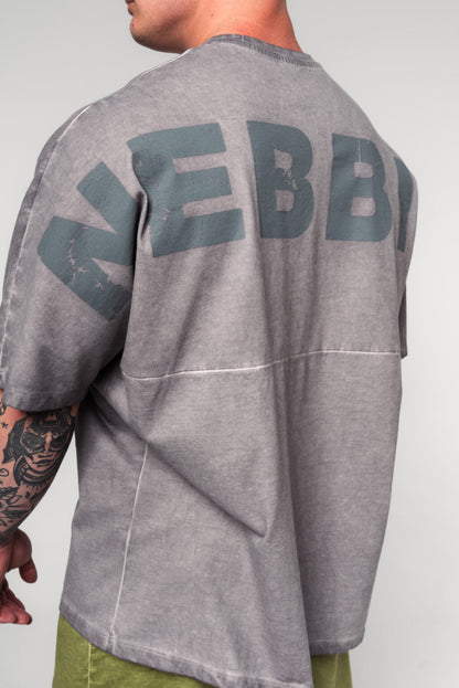 WASHED-OFF OVERSIZED HEAVYWEIGHT COTTON T-SHIRT NO SHORTCUTS  369