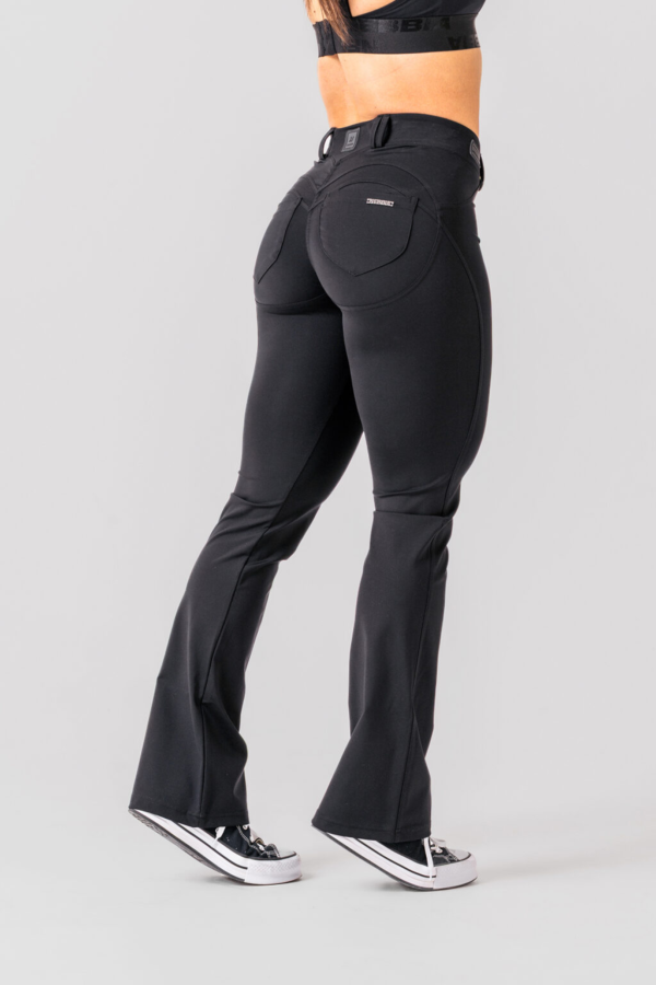 BUBBLE BUTT FLARED PANTS 2.0 POWER LIFT BLACK 308