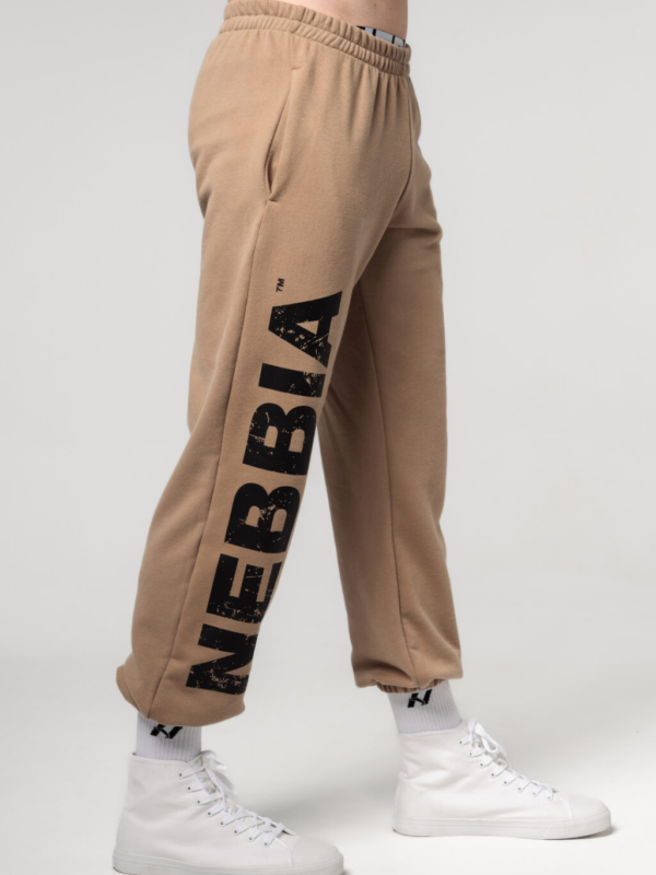 GYM SWEATPANTS BAGGY STYLE GYM BRO LIGHT BROWN 365