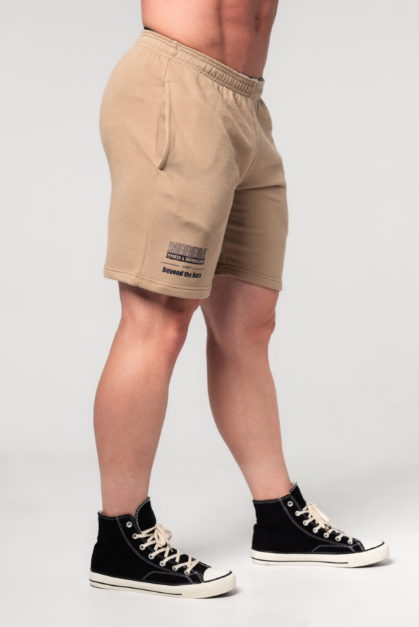 GYM SWEATSHORTS GYM BRO LIGHT BROWN 352