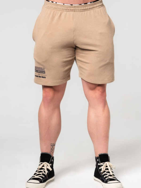 GYM SWEATSHORTS GYM BRO LIGHT BROWN 352