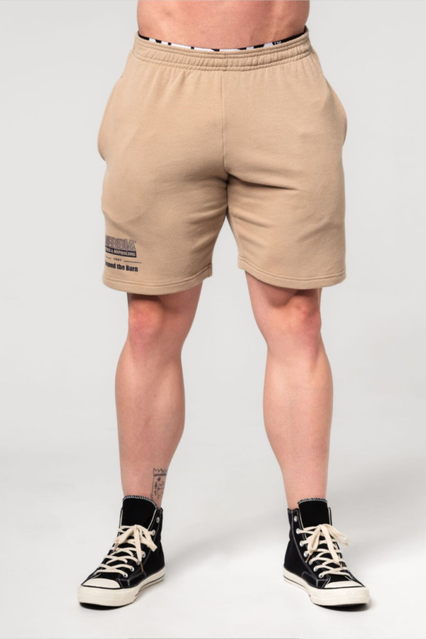 GYM SWEATSHORTS GYM BRO LIGHT BROWN 352