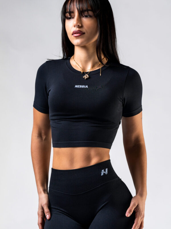 SEAMLESS CROP TOP WITH SHORT SLEEVES POWER 891