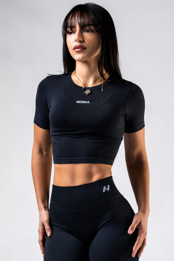 SEAMLESS CROP TOP WITH SHORT SLEEVES POWER 891