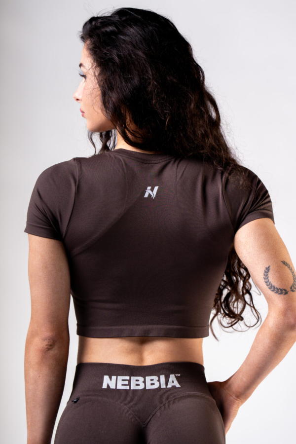 SEAMLESS CROP TOP WITH SHORT SLEEVES POWER 891