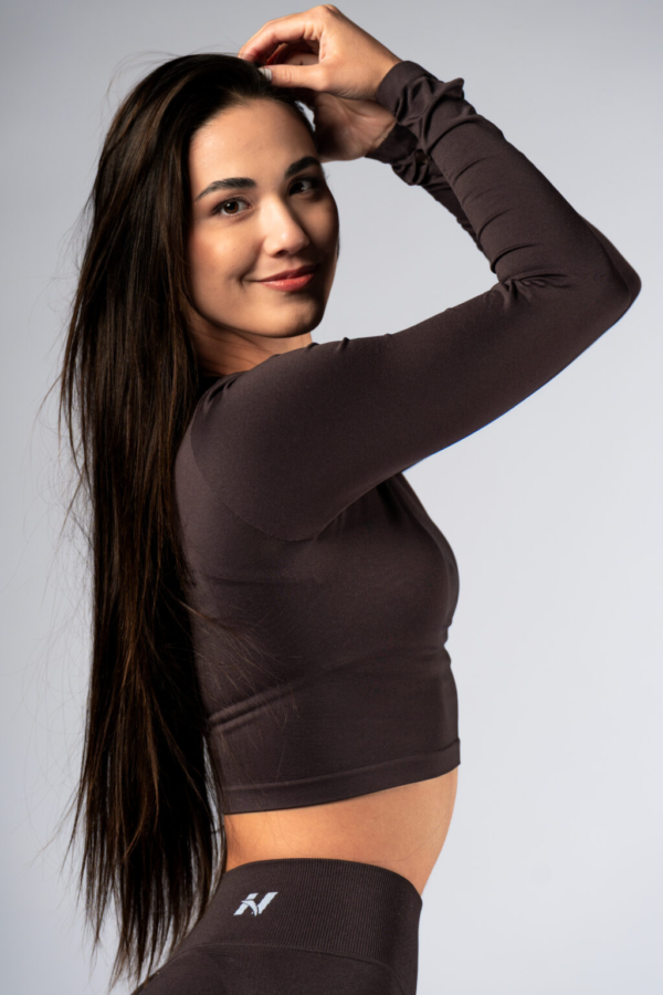 SEAMLESS LONG SLEEVE CROP TOP POWER 892