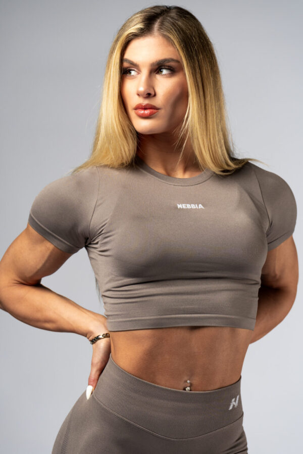 SEAMLESS CROP TOP WITH SHORT SLEEVES POWER 891