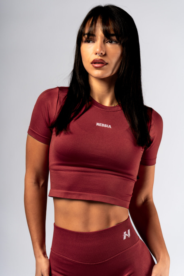 SEAMLESS CROP TOP WITH SHORT SLEEVES POWER 891