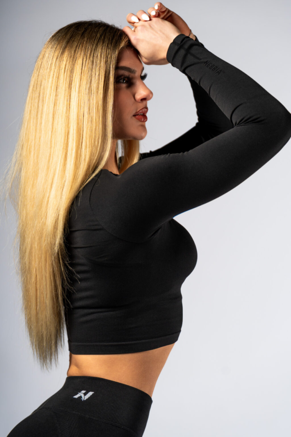 SEAMLESS LONG SLEEVE CROP TOP POWER 892