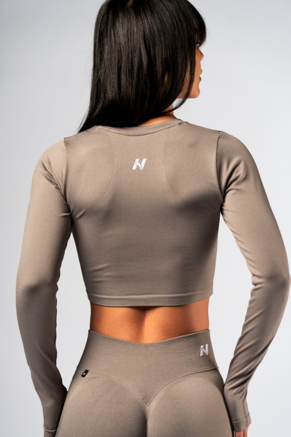 SEAMLESS LONG SLEEVE CROP TOP POWER 892