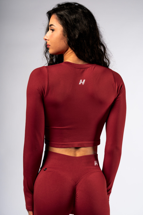 SEAMLESS LONG SLEEVE CROP TOP POWER 892